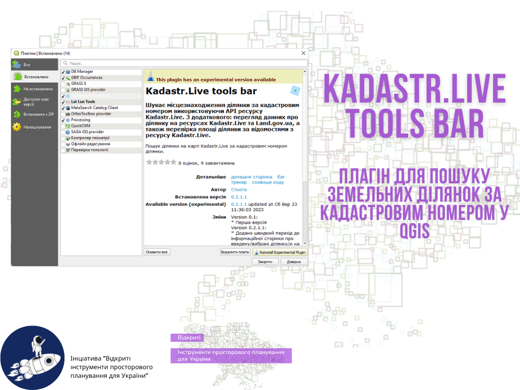 Kadastr.Live tools bar