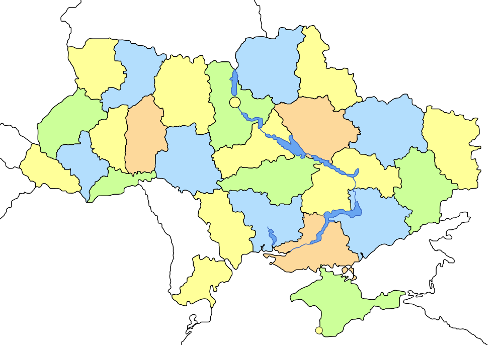 map of Ukraine