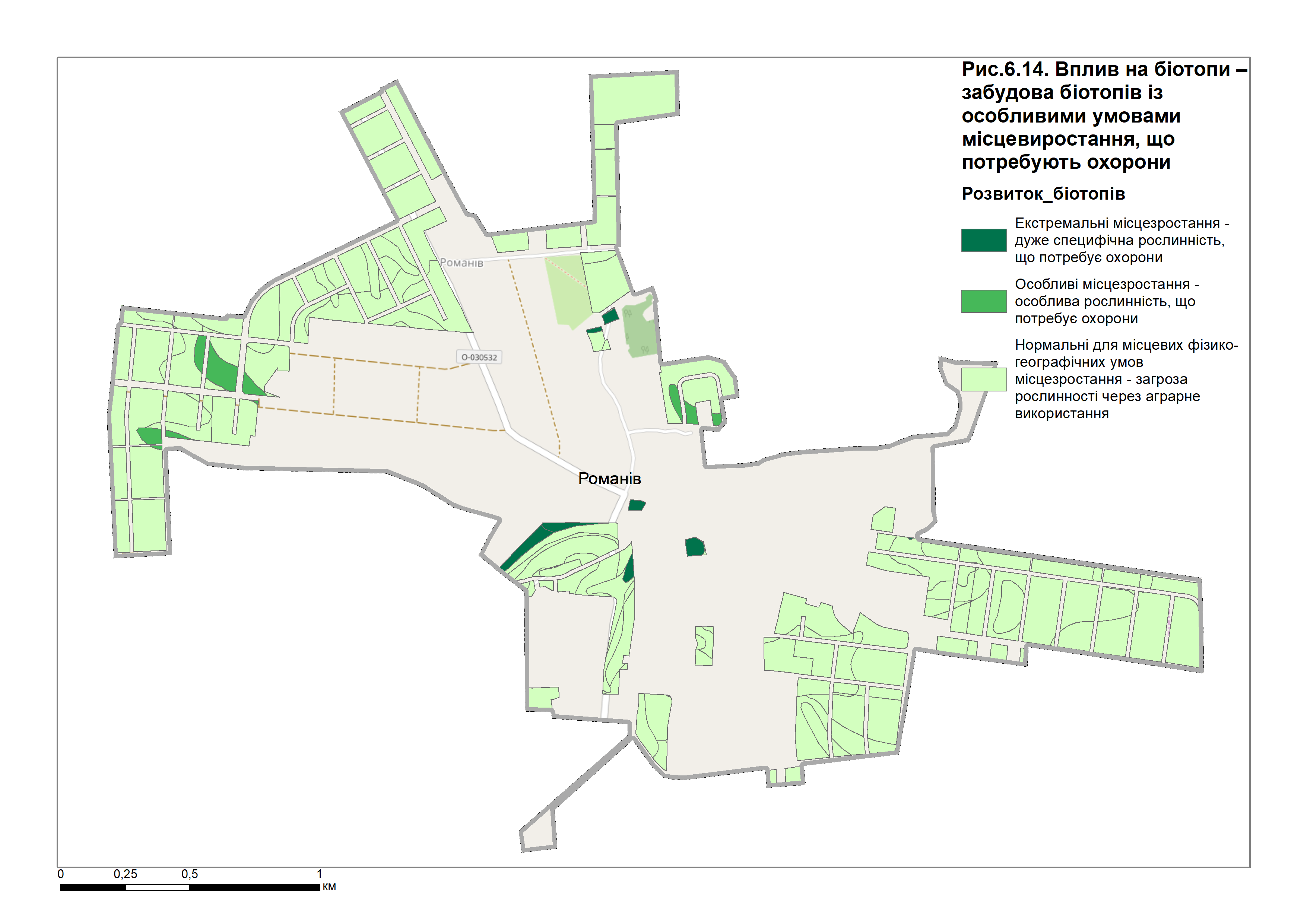 Вплив на біотопи - забудова біотопів із особливими умовами місцевиростання, що потребують охорони
