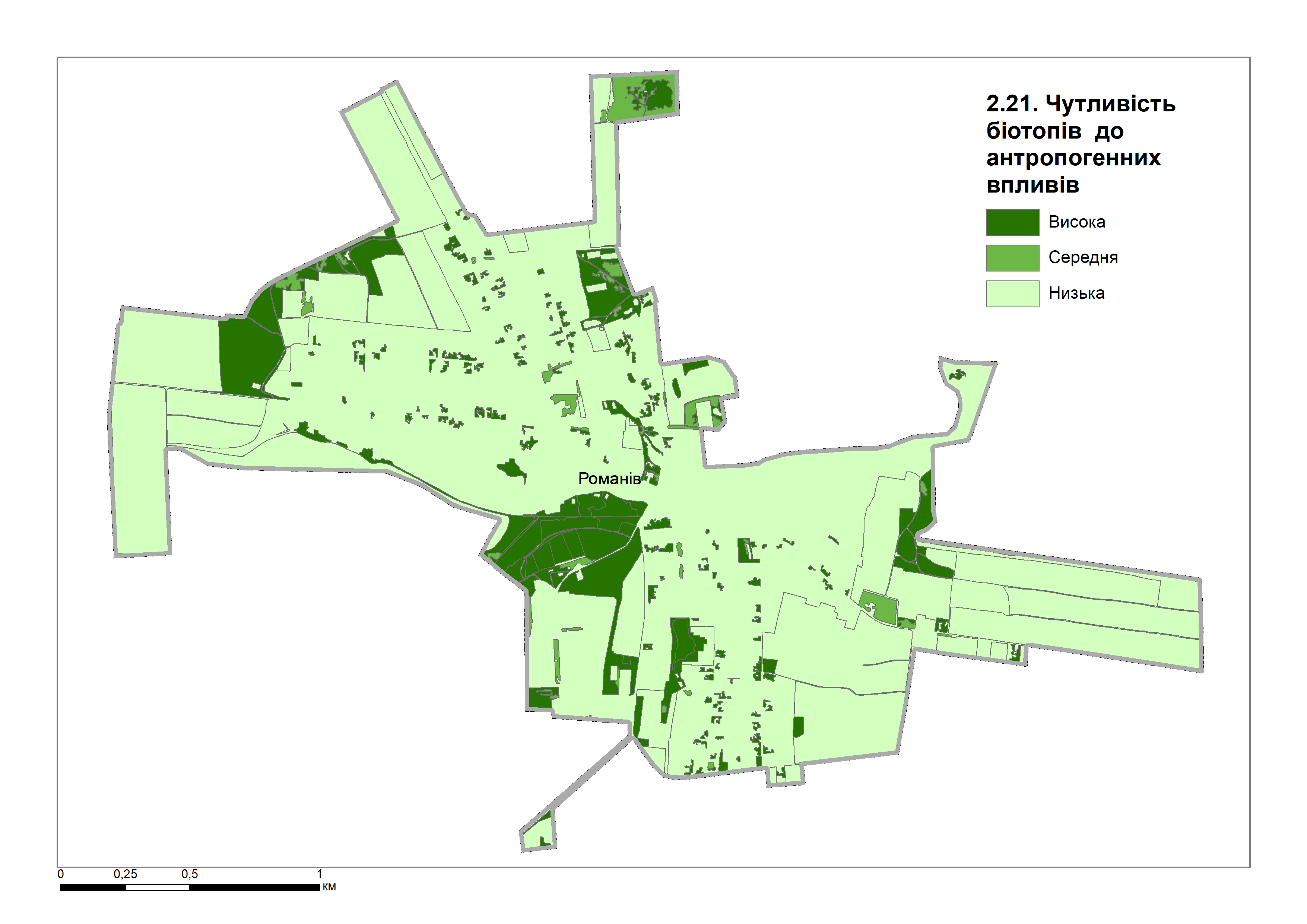 Чутливість біотопів до антропогенного впливу